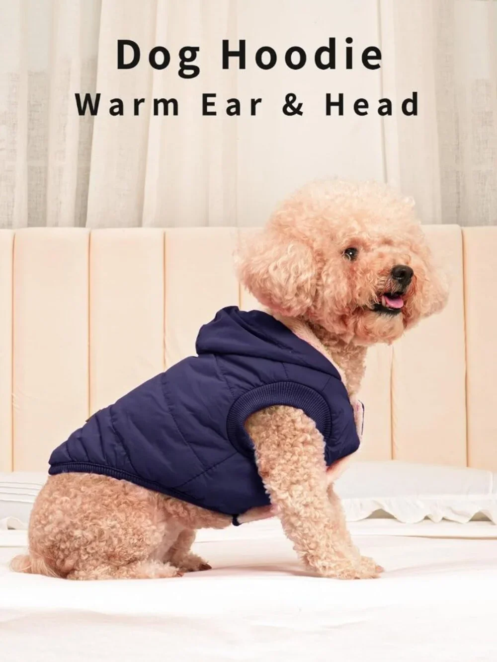 Vecomfy Fleece Lining Extra Warm Dog Hoodie